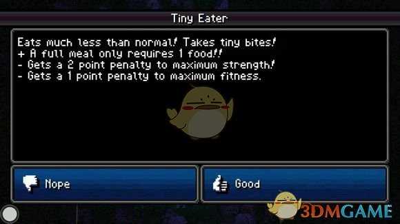 《加拿大死亡之路》微小食量人物特性介绍