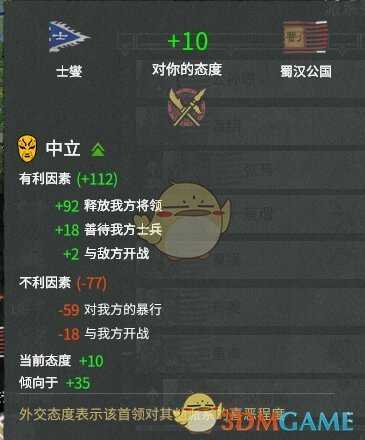 《全面战争：三国》外交分数计算方式分享