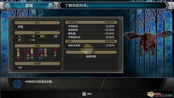 《赤痕：夜之仪式》牛怪萨根属性分享