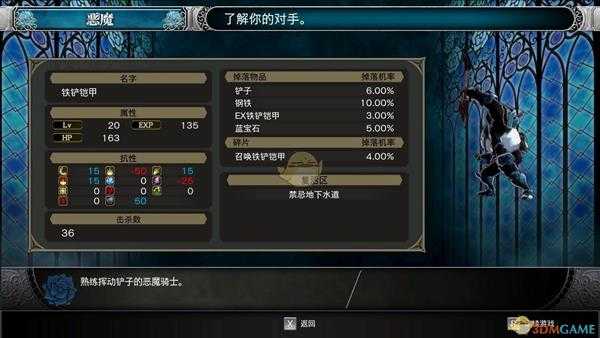 《赤痕：夜之仪式》铁铲铠甲怪物属性分享