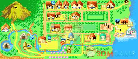 《牧场物语：重聚矿石镇》全牧场地图介绍