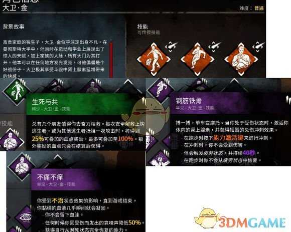 《黎明杀机》大卫人物技能详解