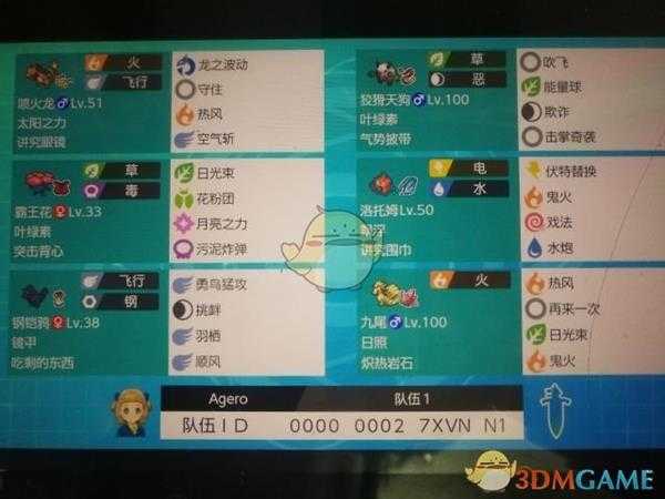 《宝可梦：剑/盾》64双打晴天队分享