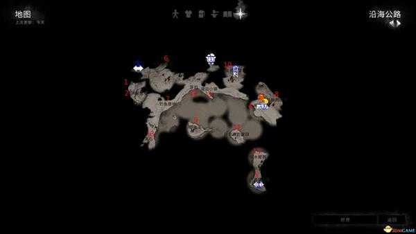 《漫漫长夜》沿海公路地图分享