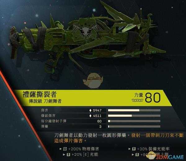 《圣歌》礼萨撕裂者武器点评