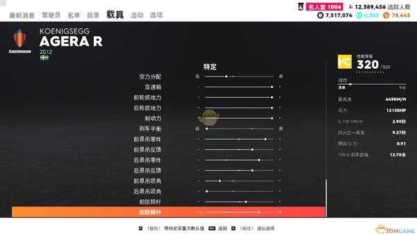 《飙酷车神2》科尼塞克 AGERA R走线风格调校指南