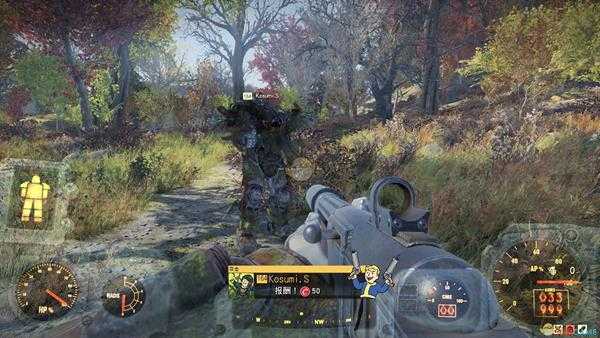 《辐射76》绞杀藤动力甲霰弹枪pvp实战伤害效果实测