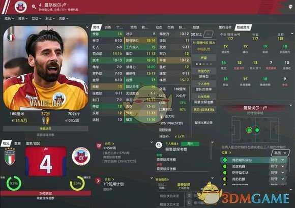 《足球经理2020》曼努埃尔卢属性介绍一览