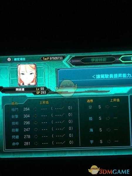 《超级机器人大战X》全角色LV99六维一览