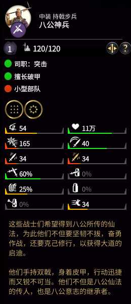 《全面战争：三国》八公神兵属性分析