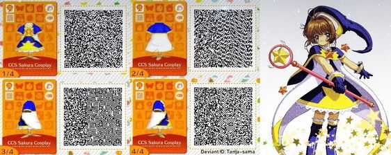 《集合啦！动物森友会》百变小樱衣服二维码