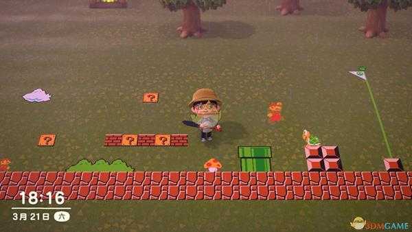 《动物森友会》超级马里奥地面装饰二维码