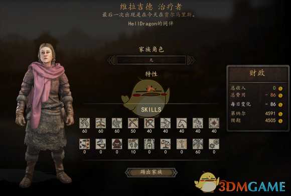 《骑马与砍杀2》全NPC属性特长一览