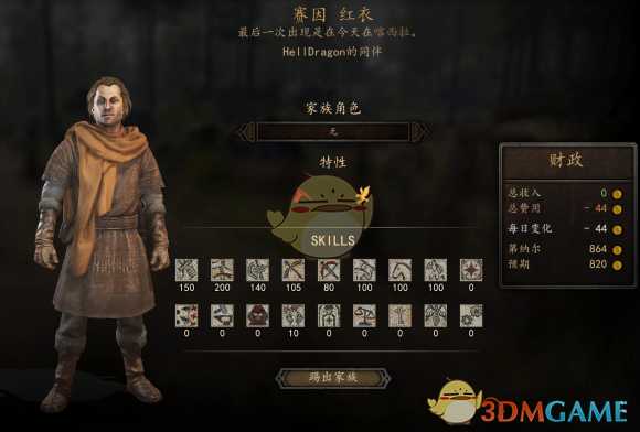 《骑马与砍杀2》全NPC属性特长一览