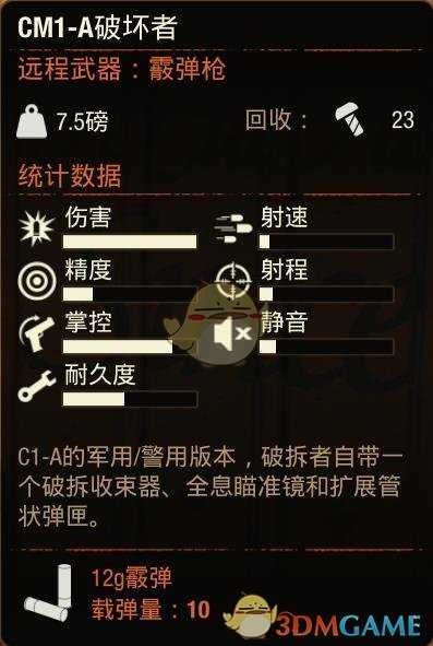 《腐烂国度2》CM1-A破坏者属性分享