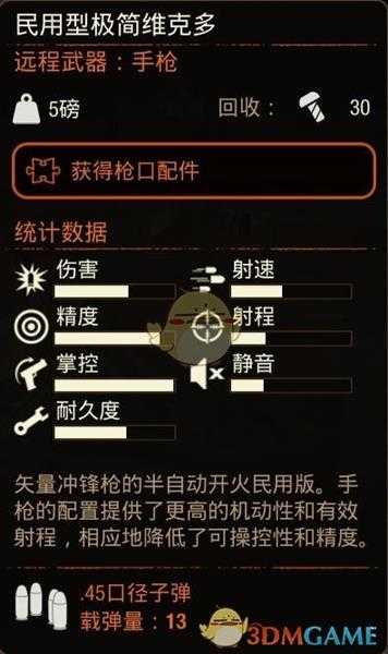 《腐烂国度2》民用型极简维克多冲锋枪属性分享