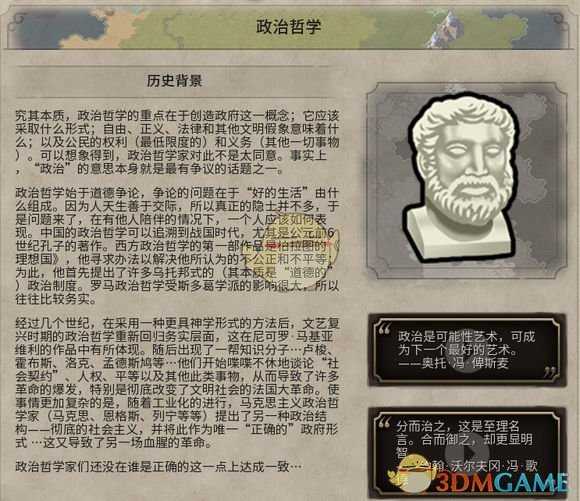 《文明6》政治哲学历史背景一览