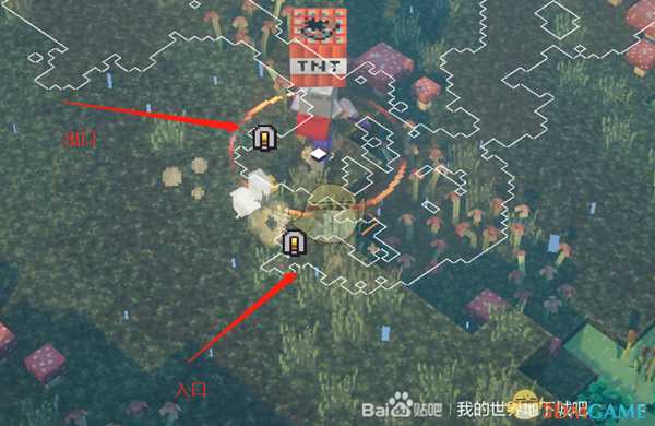 《我的世界：地下城》潮湿洞穴出入口位置分享