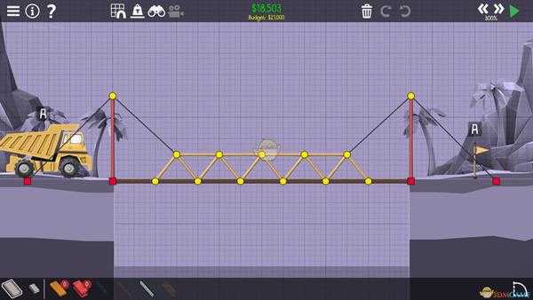 《桥梁建筑师2》熔岩峡谷弦理论攻略