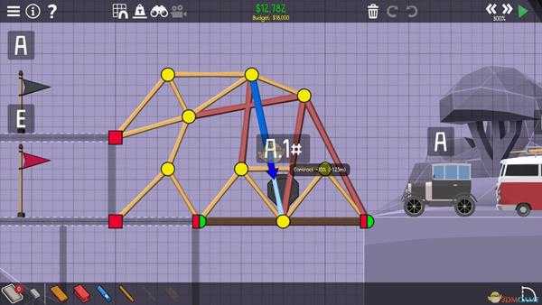 《桥梁建筑师2》安宁绿洲对角升降攻略