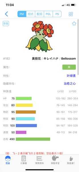《宝可梦：剑/盾》美丽花63单打配招
