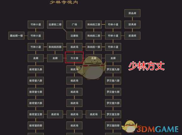 《我来自江湖》少林方丈位置分享