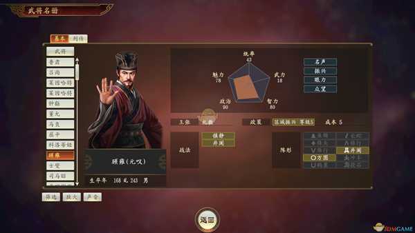 《三国志14》顾雍武将点评