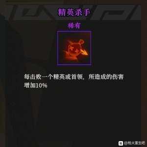 《枪火重生》精英杀手秘卷组合推荐