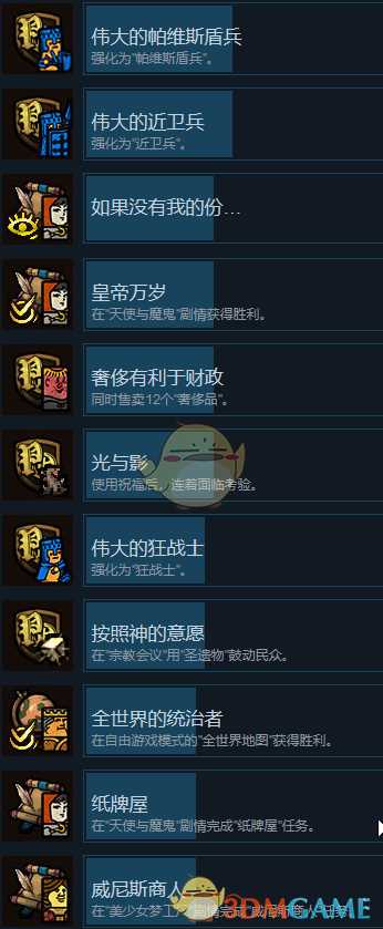 《冒险之旅：十字军东征》全成就一览