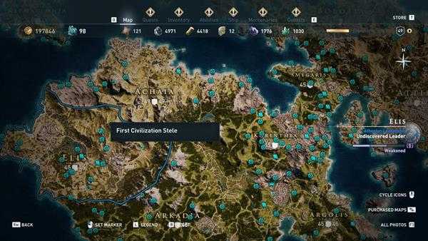 《刺客信条：奥德赛》全区域22处技能点分布一览