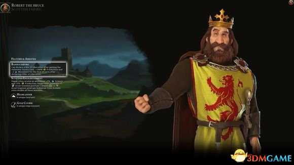 文明6迭起兴衰苏格兰领袖罗伯特能力介绍