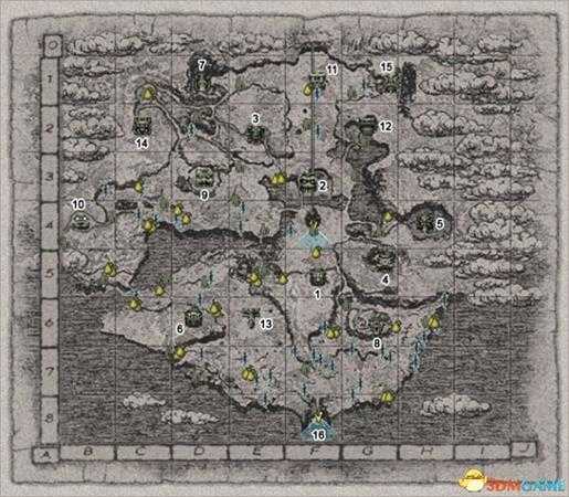 旺达与巨像资源分布地图 旺达巨像蜥蜴位置一览