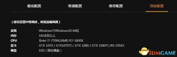 绝地求生国服系统配置推荐