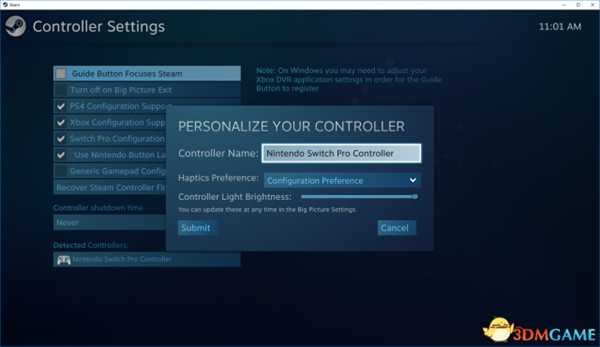 Steam连接任天堂switch pro手柄视频教程