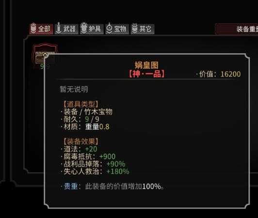 《太吾绘卷》全传家宝作用一览