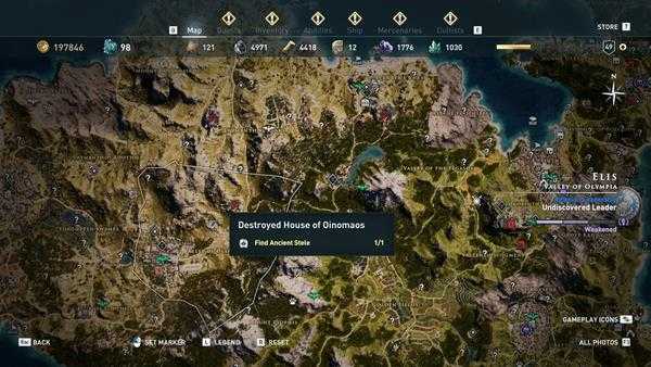 《刺客信条：奥德赛》全区域22处技能点分布一览