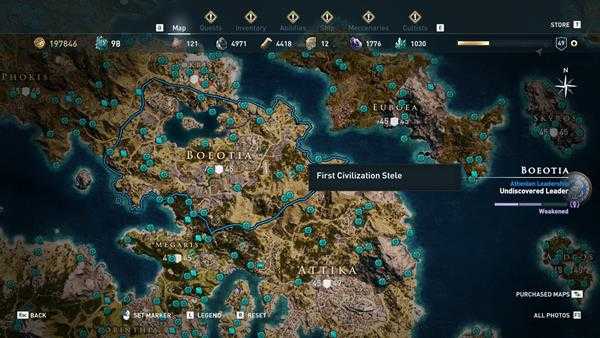 《刺客信条：奥德赛》全区域22处技能点分布一览