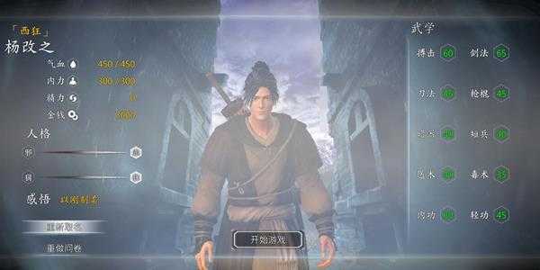 《河洛群侠传》隐藏人物四大名侠初始面板一览 怎么创建隐藏人物