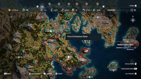 《刺客信条：奥德赛》全区域22处技能点分布一览