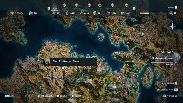 《刺客信条：奥德赛》全区域22处技能点分布一览