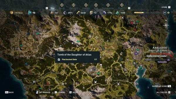 《刺客信条：奥德赛》全区域22处技能点分布一览