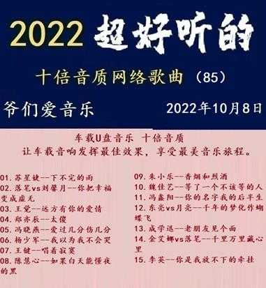 群星《2022超好听的十倍音质网络歌曲(85)》WAV分轨