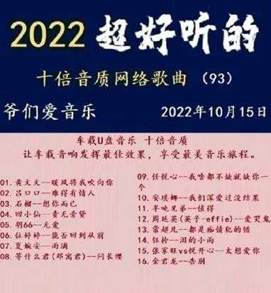 群星《2022超好听的十倍音质网络歌曲(93)》WAV分轨