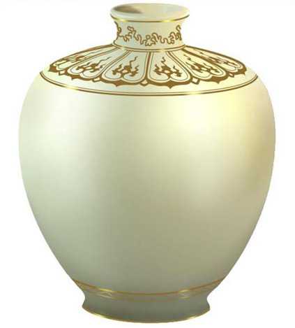 Photoshop绘制出逼真精美的彩绘国画陶瓷