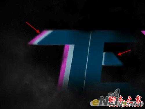 photoshop设计打造出紫色炫丽亮光层叠文字效果