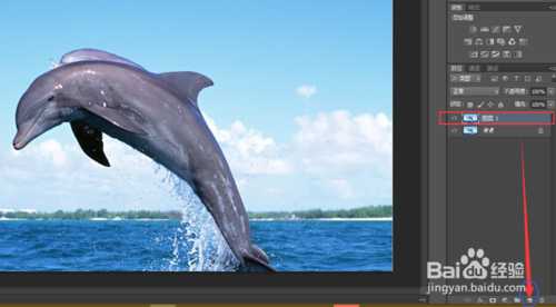 PS制作有海豚从水中跃出的效果