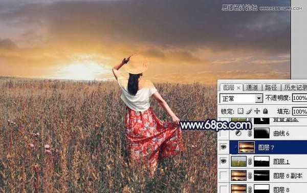 使用Photoshop调出秋季黄昏效果外景人像教程