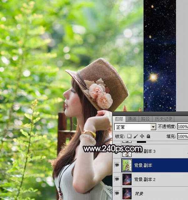 Photoshop打造漂亮的星空人物剪影效果实例教程