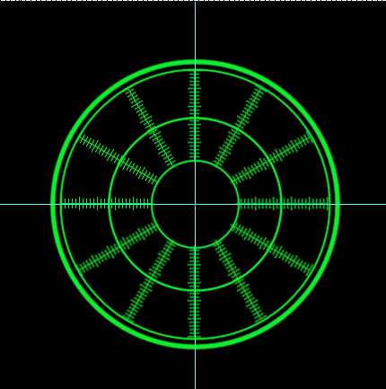 Photoshop制作雷达扫描的gif动画效果