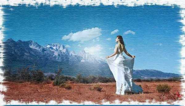 ps简单制作创意的风吹特效照片边框效果图教程